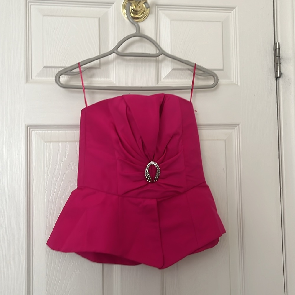 NWT $129 Zara bustier top small fuchsia LIMITED EDITION SIZE XS 7747/660 - Picture 16 of 17